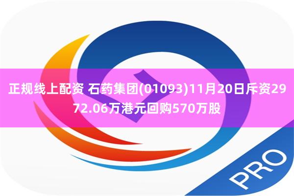 正规线上配资 石药集团(01093)11月20日斥资2972.06万港元回购570万股